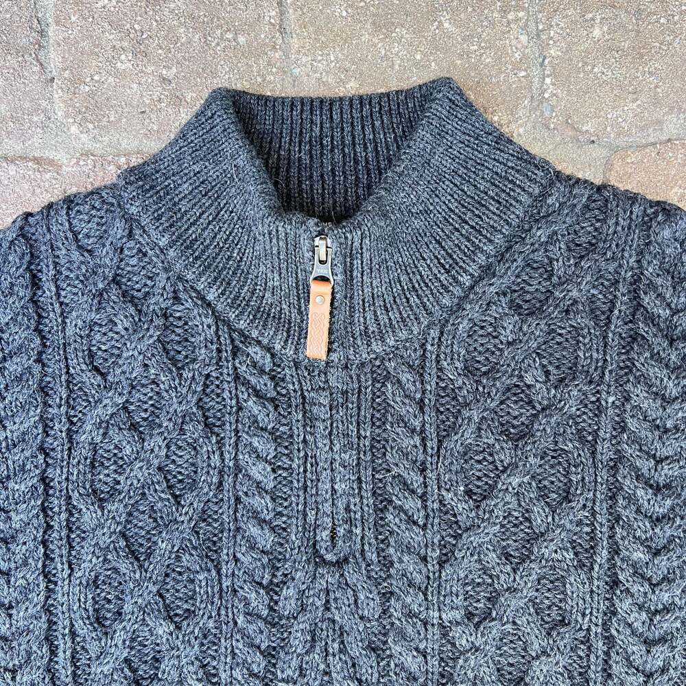 The Irish Store Merino Wool Quarter Zip Sweater XL